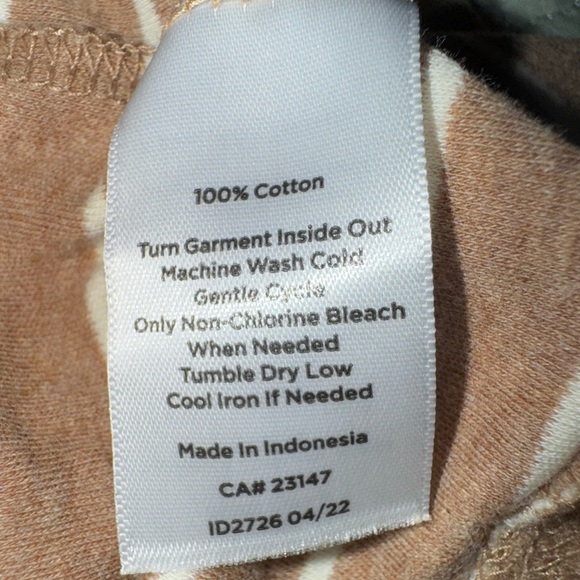 Haven Well Within Dark Tan White Stripe Pullover Sweater Soft Size S. V Neck. - Picture 6 of 12